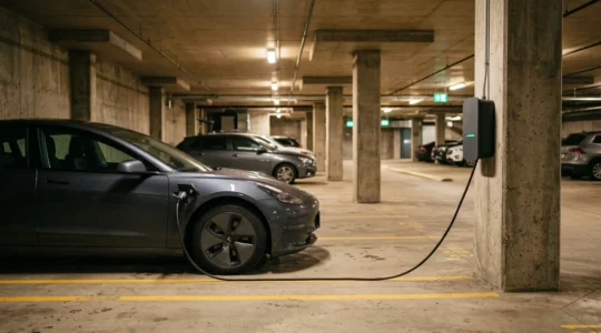 Installation de borne de recharge électrique en parking souterrain de copropriété