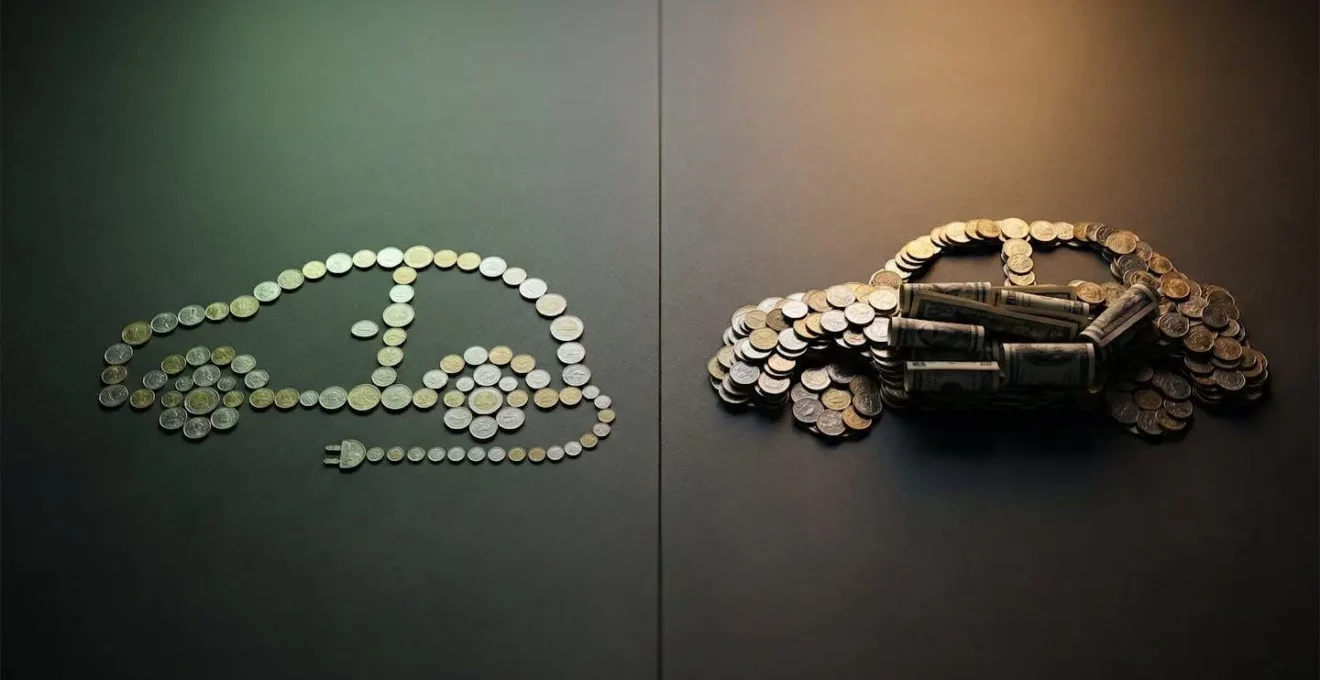 Visualisation comparative des coûts TCO entre véhicule électrique et diesel sur 5 ans