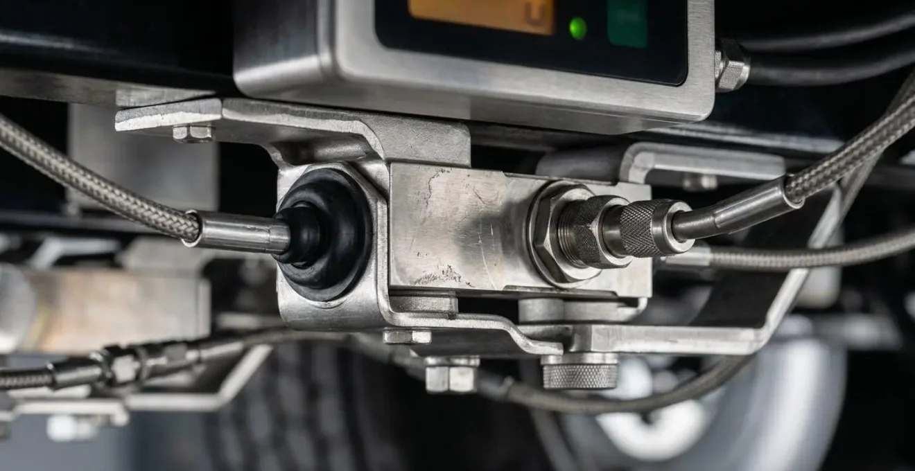 Système de pesage embarqué dans un camion moderne pour prévenir les surcharges