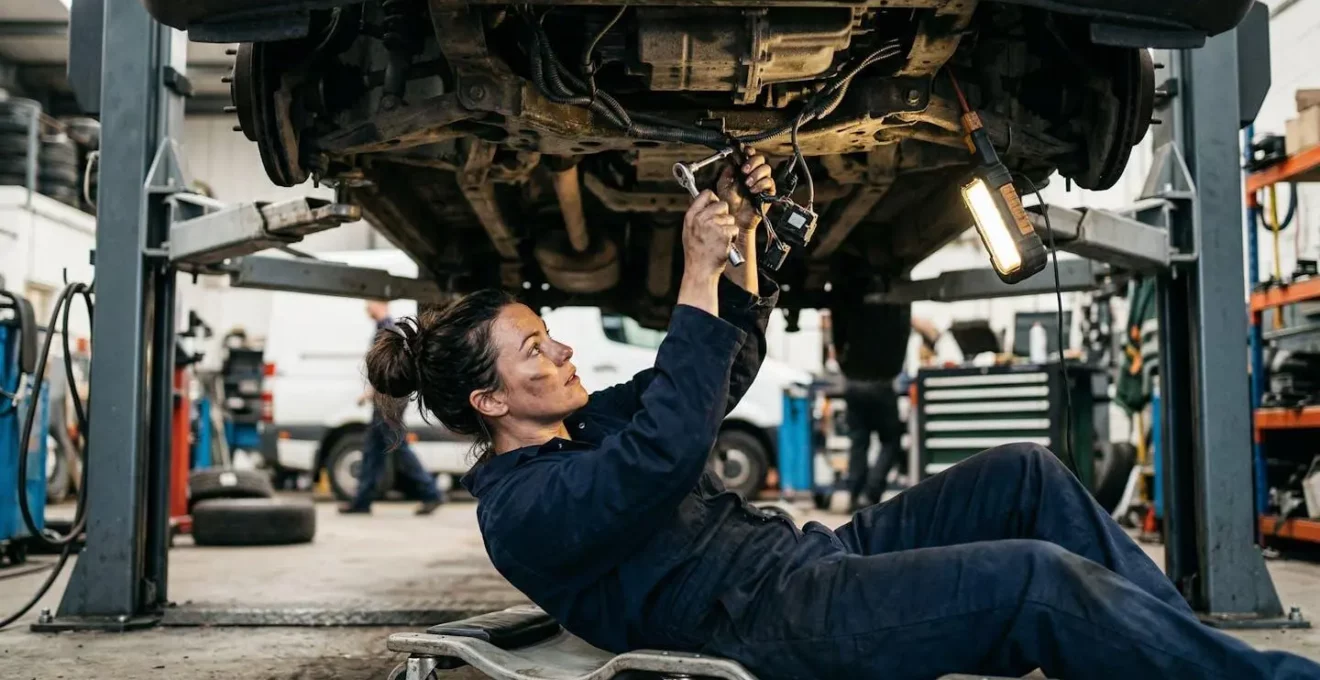 Transformation d'un utilitaire diesel en électrique dans un atelier spécialisé