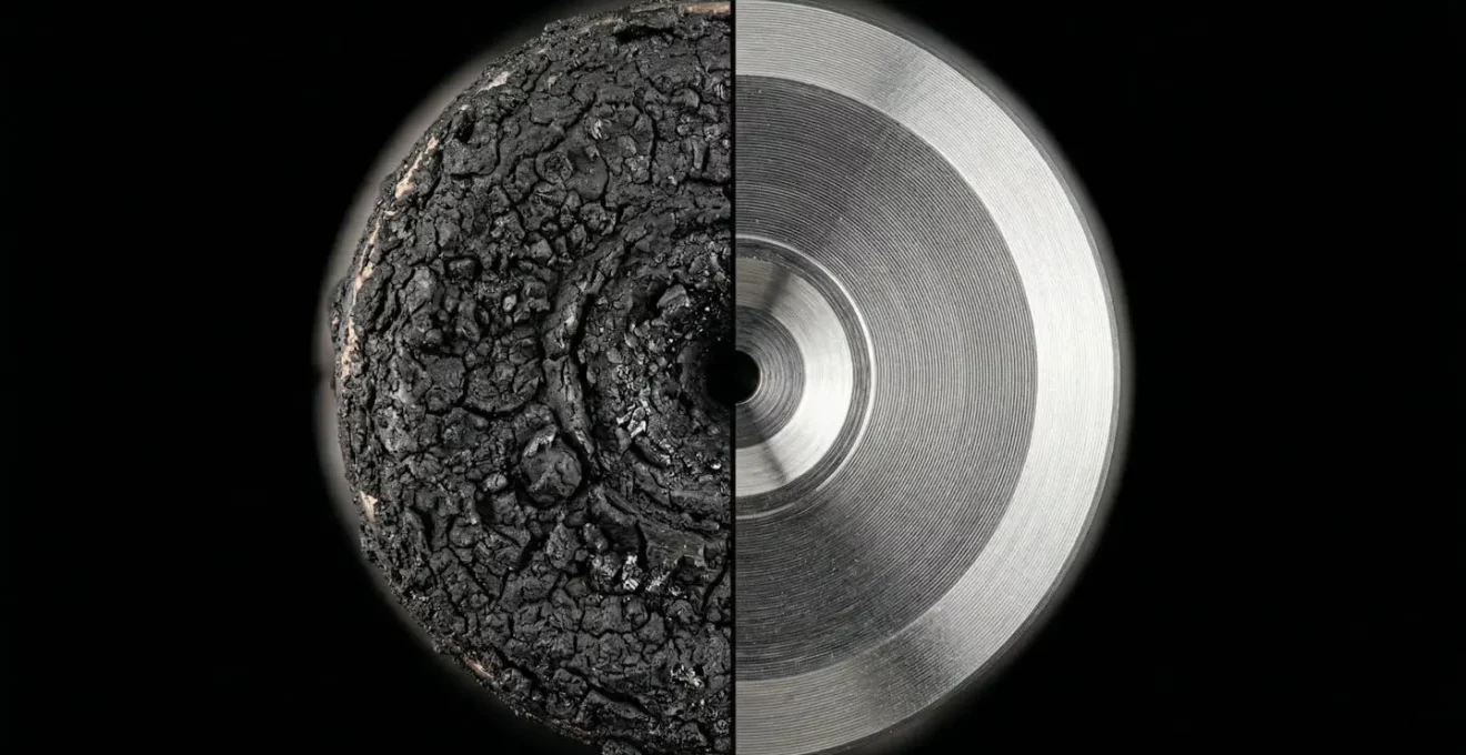Comparaison microscopique de dépôts carbonés avant et après traitement PEA